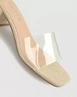 Betts Siara Vinylite Block Heel Mules Natural -Sandals Sales Shop http3A2F2Fstatic.theiconic.com .au2Fp2Fbetts 7928 1889441 4