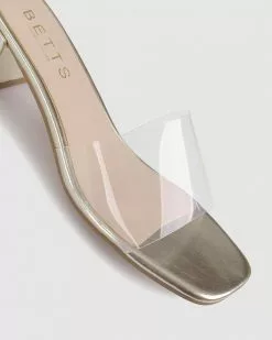 Betts Siara Vinylite Block Heel Mules Gold -Sandals Sales Shop http3A2F2Fstatic.theiconic.com .au2Fp2Fbetts 7939 3889441 4
