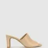 Betts Kara Square Toe Mules Nude