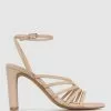 Betts Skiva Square Toe Heeled Sandals Nude