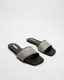 Billini Andres Black & White Raffia
