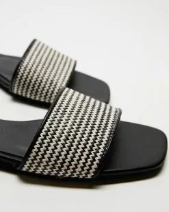Billini Andres Black & White Raffia -Sandals Sales Shop http3A2F2Fstatic.theiconic.com .au2Fp2Fbillini 6726 8133431 4