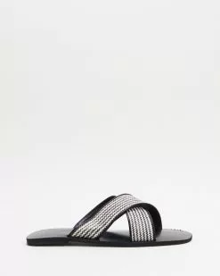 Billini Kacee Black & White Raffia -Sandals Sales Shop http3A2F2Fstatic.theiconic.com .au2Fp2Fbillini 9389 2133431 3