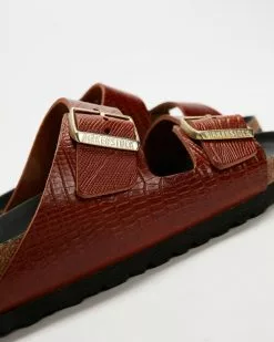 Birkenstock Arizona Embossed Smooth Leather Narrow - Women's Cognac -Sandals Sales Shop http3A2F2Fstatic.theiconic.com .au2Fp2Fbirkenstock 0605 9300841 3