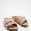 Birkenstock Kyoto Soft Footbed Suede Nubuck Leather Narrow - Women's Soft Pink