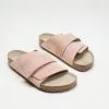 Birkenstock Kyoto Suede Leather Soft Footbed Regular - Women's Soft Pink Suede & Nubuck
