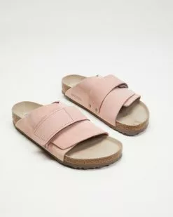 Birkenstock Kyoto Suede Leather Soft Footbed Regular - Women's Soft Pink Suede & Nubuck
