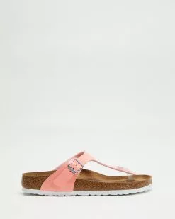 Birkenstock Gizeh Patent Birko-Flor Regular - Women's Coral Peach -Sandals Sales Shop http3A2F2Fstatic.theiconic.com .au2Fp2Fbirkenstock 1182 6264941 2
