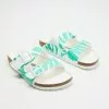 Birkenstock Arizona Monstera Birko-Flor Regular - Women's White & Bold Jade