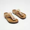 Birkenstock Gizeh Soft Footbed Nubuck Leather Regular - Women's Sandcastle