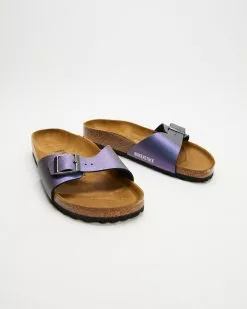 Birkenstock Madrid Birko-Flor Narrow - Women's Icy Metallic Violet