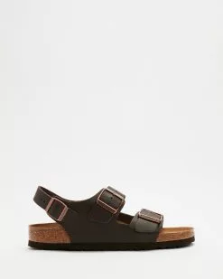 Birkenstock Milano Smooth Leather Narrow - Women's Dark Brown