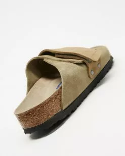 Birkenstock Kyoto - Unisex Faded Khaki Suede & Nubuck Leather -Sandals Sales Shop http3A2F2Fstatic.theiconic.com .au2Fp2Fbirkenstock 2241 0597531 4