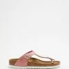 Birkenstock Gizeh Birko-Flor Narrow Sandals - Women's Patent Old Rose