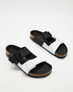 Birkenstock Arizona Split Birko Flor - Regular - Women's Black & White