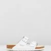 Birkenstock Unisex Arizona Smooth Leather Regular Sandals White