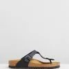 Birkenstock Unisex Gizeh Birko-Flor Regular Sandals Black