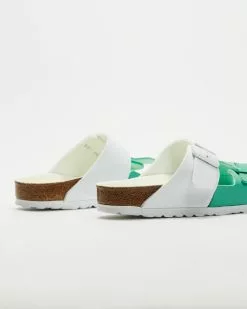 Birkenstock Arizona Split Birko-Flor Regular - Women's White & Bold Jade -Sandals Sales Shop http3A2F2Fstatic.theiconic.com .au2Fp2Fbirkenstock 4438 0364941 3