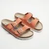 Birkenstock Arizona Regular SFB Suede Leather - Women's Coral Beach