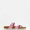 Birkenstock Mayari Birko Flor Regular - Women's Icy Metallic Fuchsia Tulip