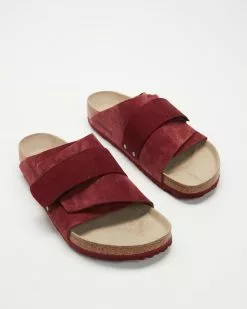 Birkenstock Kyoto - Unisex Maroon Suede & Nubuck Leather