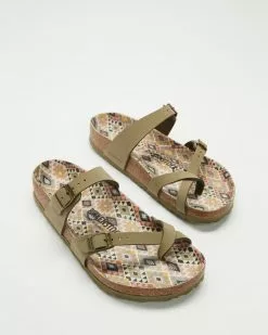 Birkenstock Mayari Birko-Flor Regular Fit - Women's Khaki