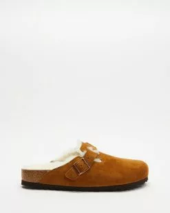 Birkenstock Boston Shearling - Unisex Mink Suede Leather