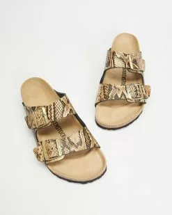 Birkenstock Arizona - Women's Snake Beige