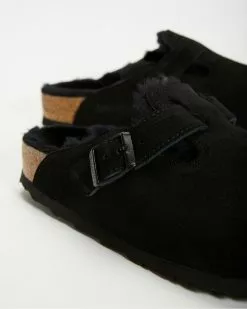 Birkenstock Boston Shearling - Unisex Black Suede Leather -Sandals Sales Shop http3A2F2Fstatic.theiconic.com .au2Fp2Fbirkenstock 7662 9473021 3