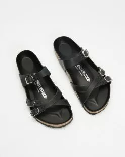 Birkenstock Franca Black Oiled Leather Regular - Women's