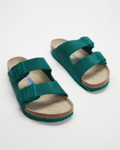 Birkenstock Arizona SFB Regular - Women's Suede Leather Dark Teal