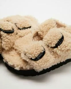 Birkenstock Arizona Big Buckle Shearling Platforms - Women's Eggshell -Sandals Sales Shop http3A2F2Fstatic.theiconic.com .au2Fp2Fbirkenstock 9165 0355251 4