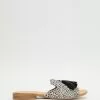 Bueno Adielia White Leopard & Black Tassle