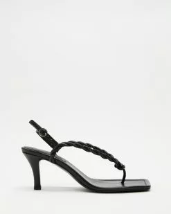 CAMILLA AND MARC Bell Mid Heel Sandals Black