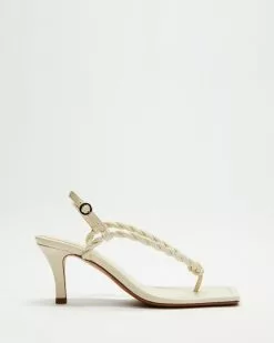 CAMILLA AND MARC Bell Mid Heel Sandals Ecru