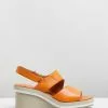 Camper Kyra Wedge Sandals Medium Orange