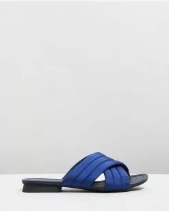Camper Casi Myra Slide Sandals Navy