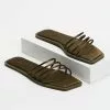 Carlotha Ray Raso Strap Slip-On Sandals Military Green