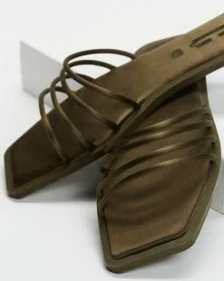 Carlotha Ray Raso Strap Slip-On Sandals Military Green -Sandals Sales Shop http3A2F2Fstatic.theiconic.com .au2Fp2Fcarlotha ray 6449 3966621 4