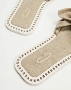 Carlotha Ray Lino Knot Slip-On Sandals Beige -Sandals Sales Shop http3A2F2Fstatic.theiconic.com .au2Fp2Fcarlotha ray 7577 6966621 3