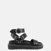 Caverley Burt Sandal Black Croc