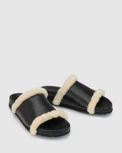 Chaos & Harmony Shearling Slide Black -Sandals Sales Shop http3A2F2Fstatic.theiconic.com .au2Fp2Fchaos and harmony 0559 6553351 4
