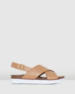 Clarks Elayne Cross Sand Leather