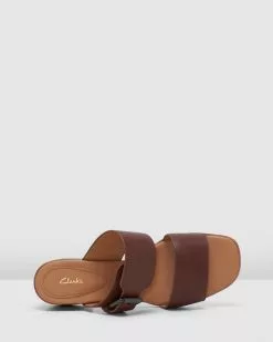 Clarks Landra35 Mule Dark Tan Leather -Sandals Sales Shop http3A2F2Fstatic.theiconic.com .au2Fp2Fclarks 9748 9425341 6