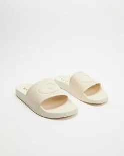 Coach Ulla Rubber Slides Chalk