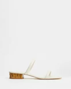 Cult Gaia Liz Sandals Off White