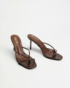 Dazie Jamie Heels Chocolate Brown Croc -Sandals Sales Shop http3A2F2Fstatic.theiconic.com .au2Fp2Fdazie 0470 5709931 2
