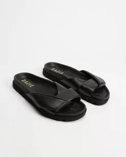 Dazie Ray Sandals Black Smooth