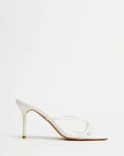 Dazie Jamie Heels White Croc