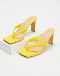 Dazie Vida Thong Heels Yellow Smooth -Sandals Sales Shop http3A2F2Fstatic.theiconic.com .au2Fp2Fdazie 0912 6167921 3